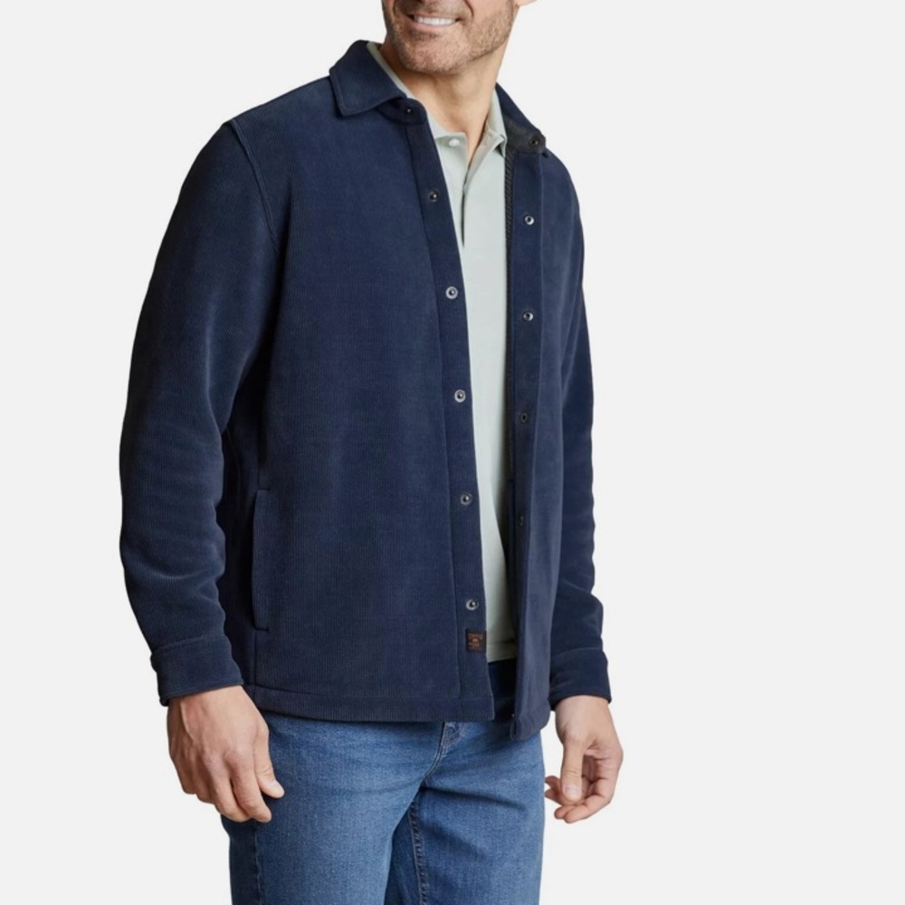 Copper & Oak Men's Fleece Shirt Jacket Heavyweight Snap Buttons